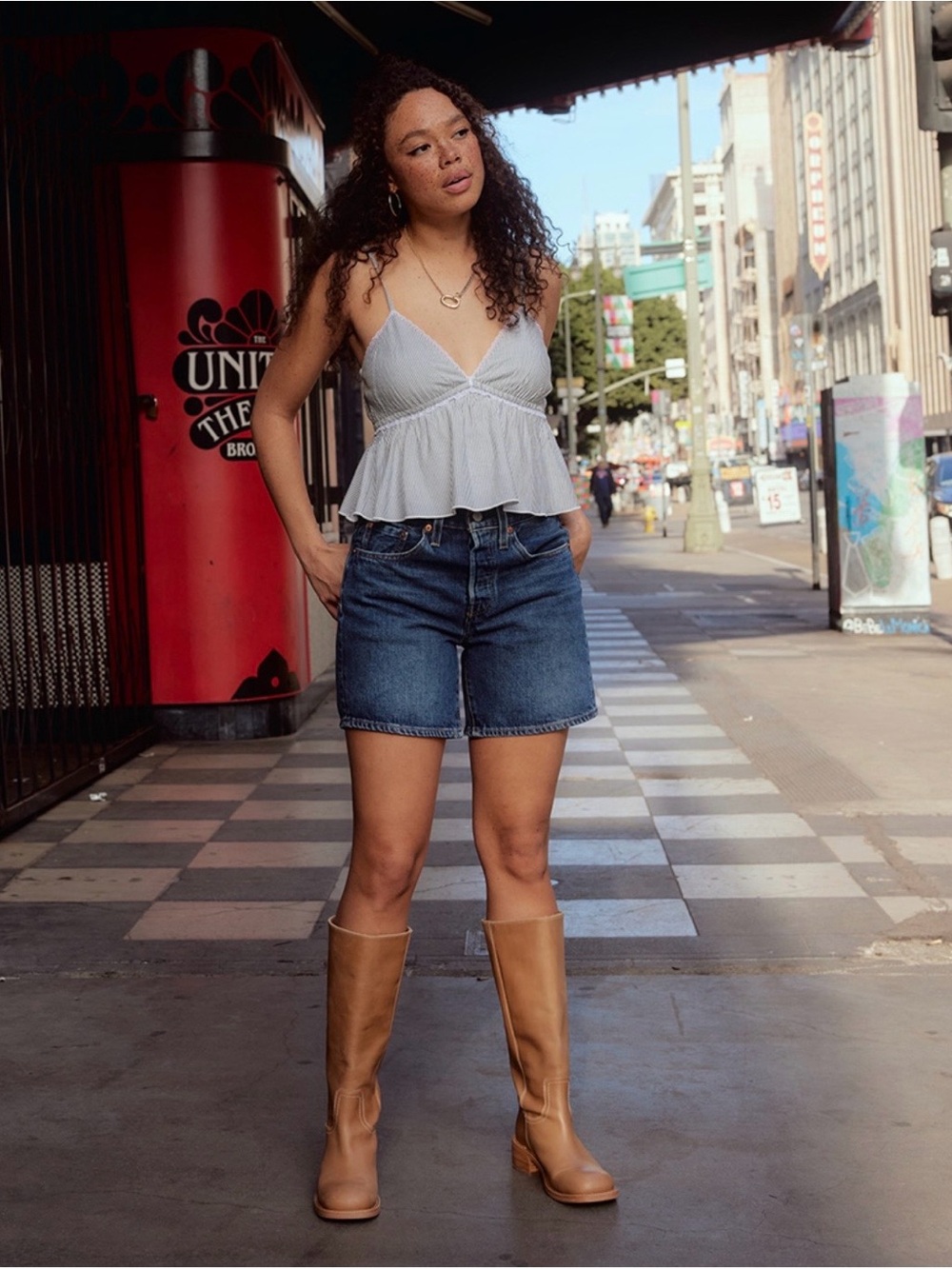 NWT Levi's 501 Original Womens Mid-Thigh Shorts High Rise Indigo Denim 16W